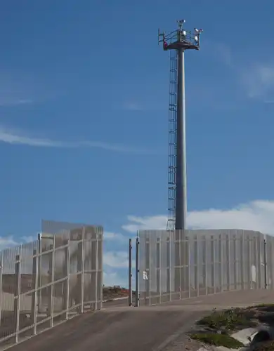 Surveillance tower overlooking border control